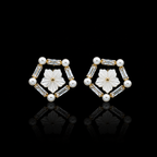 Pentagonal Floral Studs