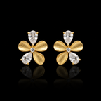 Frosted Petal Flower Studs