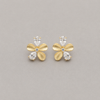 Frosted Petal Flower Studs