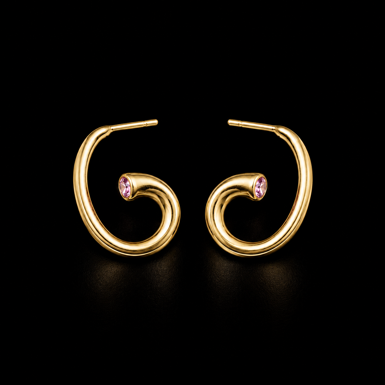 Open Spiral Hoop Earrings