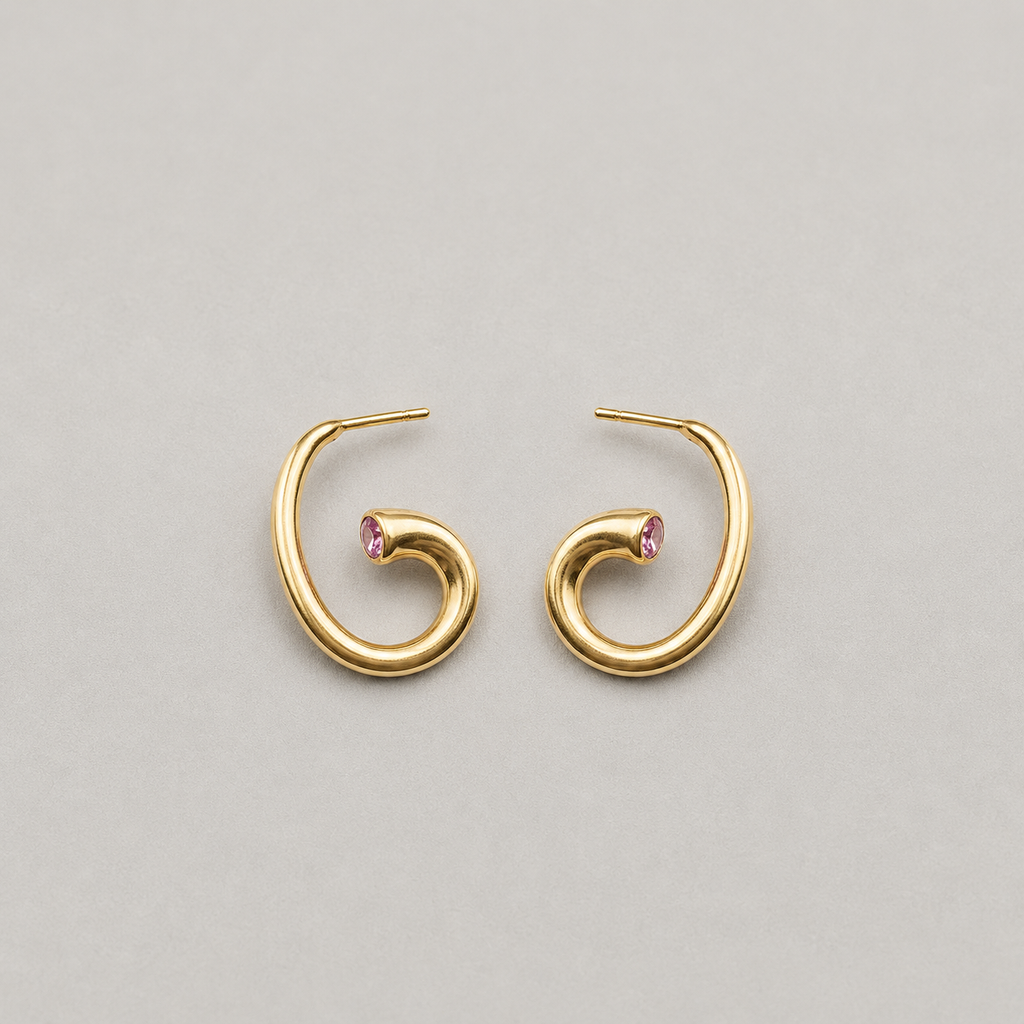 Open Spiral Hoop Earrings