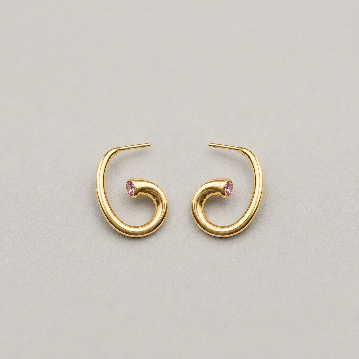 Open Spiral Hoop Earrings