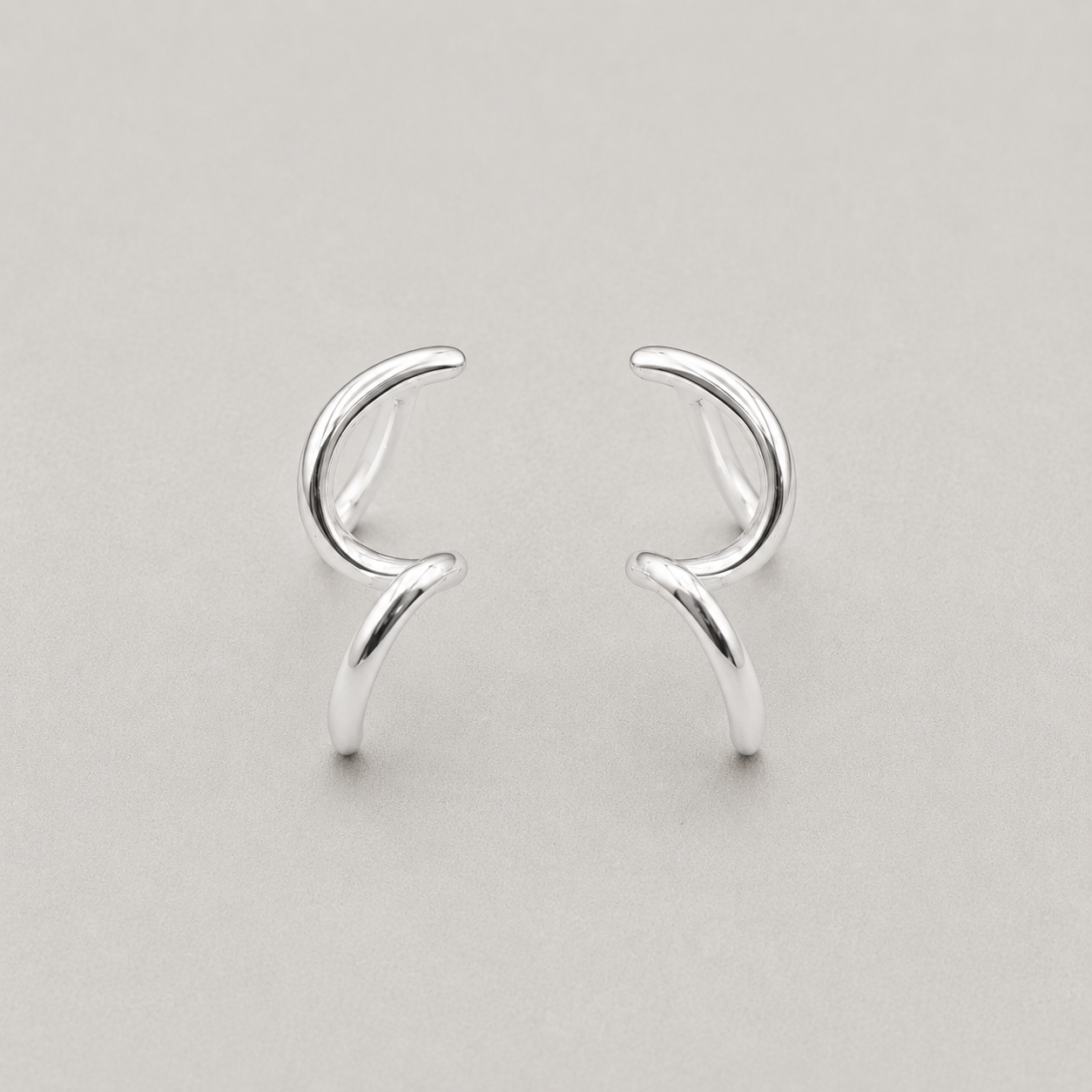 Wavy Spiral Stud Earrings