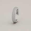 Luxurious S925 Sterling Silver Triple-Row Pav‚ Crystal Ear Cuff