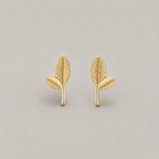 Double Leaf Stud Earrings