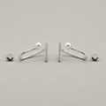 J-Hook Earrings with Shimmering Pav