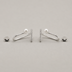 J-Hook Earrings with Shimmering Pav