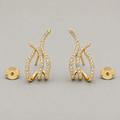 Triple-Wave Stud Earrings