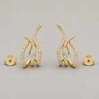 Triple-Wave Stud Earrings
