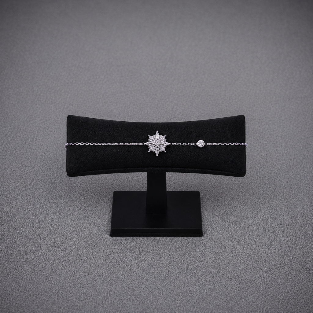 Snowflake Jewelry Set with Brilliant Sunburst
