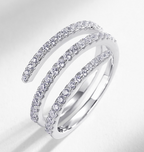 Triple-Layer Spiral Ring