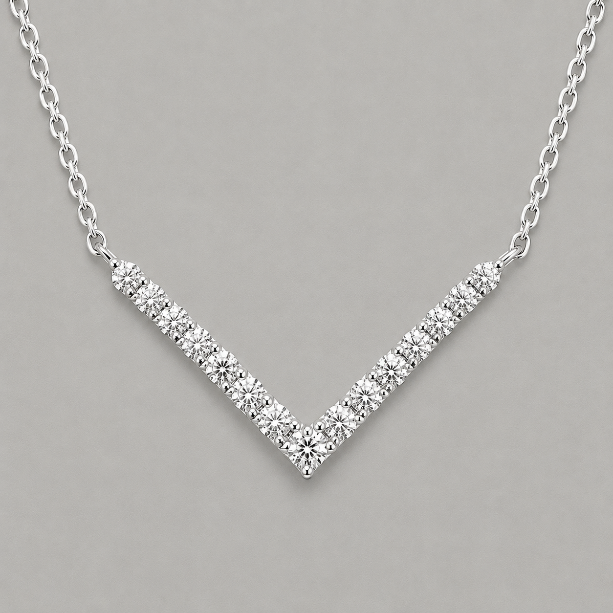 V-Shaped Moissanite 925 Necklace