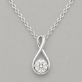 925 Infinity Loop Silver-Tone Necklace