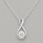 925 Infinity Loop Silver-Tone Necklace