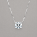 S925 Silver Round Solitaire Necklace