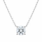 S925 Silver Round Solitaire Necklace