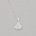 Radiant S925 Silver Fan Necklace