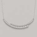 Sterling Silver Dual-Arc Smile Necklace