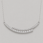 Sterling Silver Dual-Arc Smile Necklace