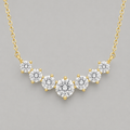 Sterling Silver Graduated Seven-Stone Necklace