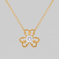 Sterling Silver Gold Blossom Necklace