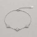 S925 Moissanite Floral Link Bracelet