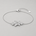 Elegant Crystal Flower Chain Bracelet
