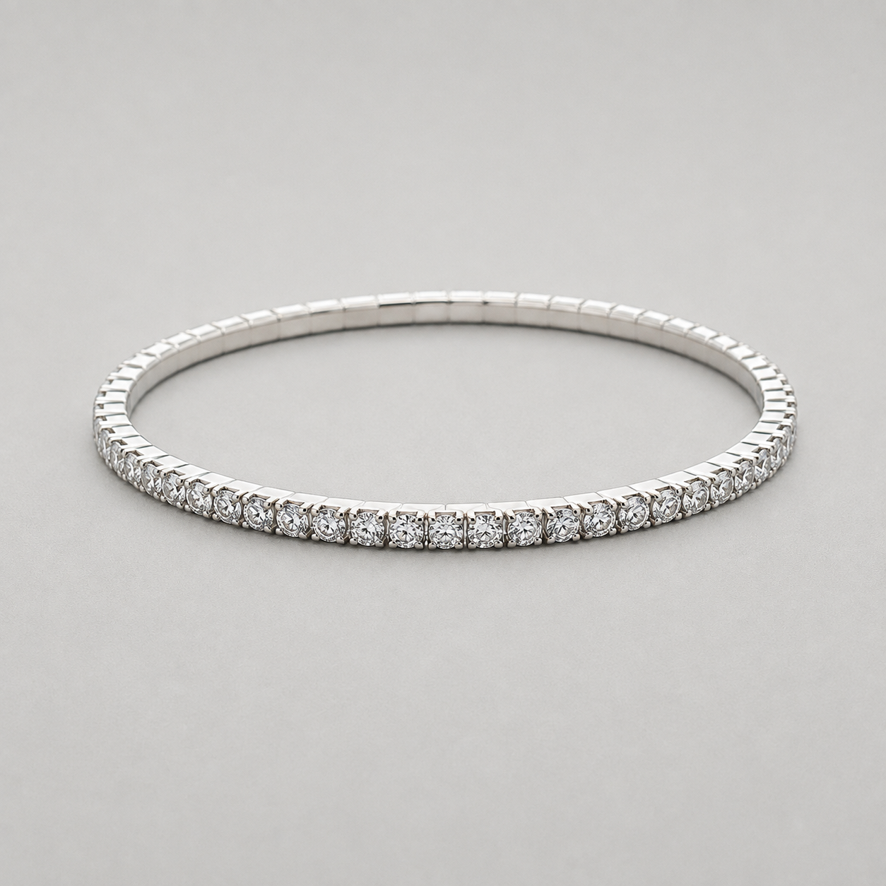 Classic Silver Crystal Line Bracelet