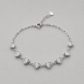 Modern Heart Solitaire Crystal Bracelet