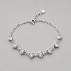 Modern Heart Solitaire Crystal Bracelet
