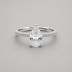 Elegant Pear-Cut Solitaire Band
