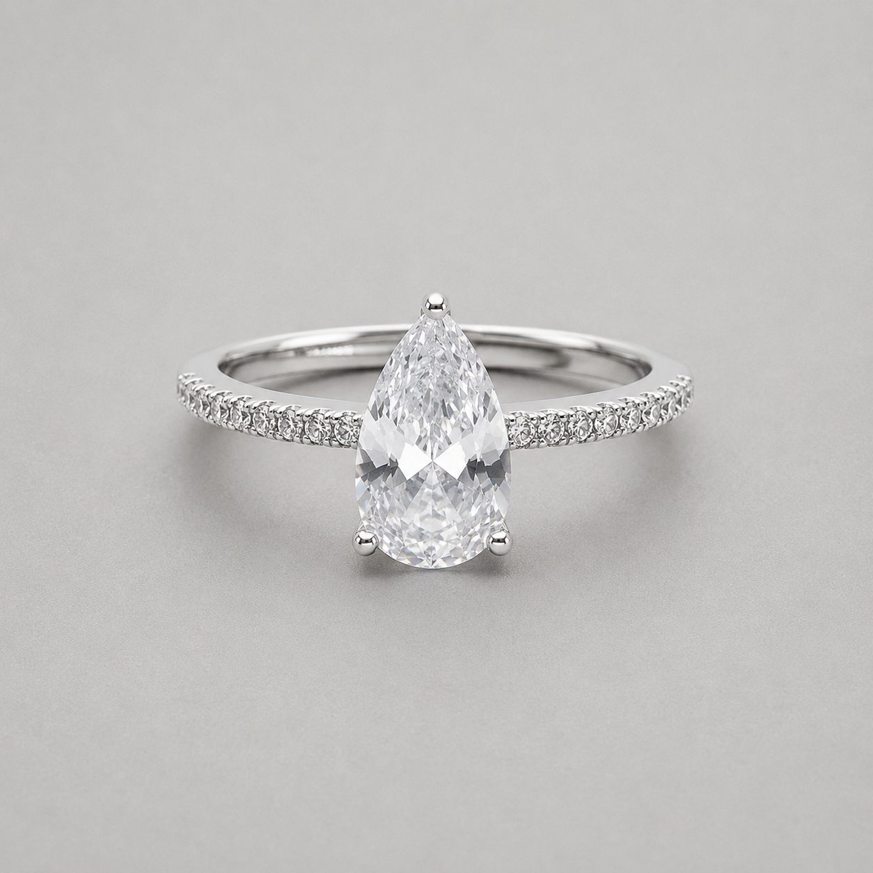 Elegant Pear-Cut Solitaire Band