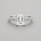 Modern Tapered Emerald-Cut Ring