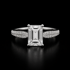 Modern Tapered Emerald-Cut Ring