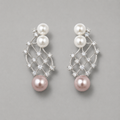 Alloy Zircon Pearl Drop Earrings