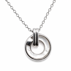 Round Circle Pendant Necklace for Women