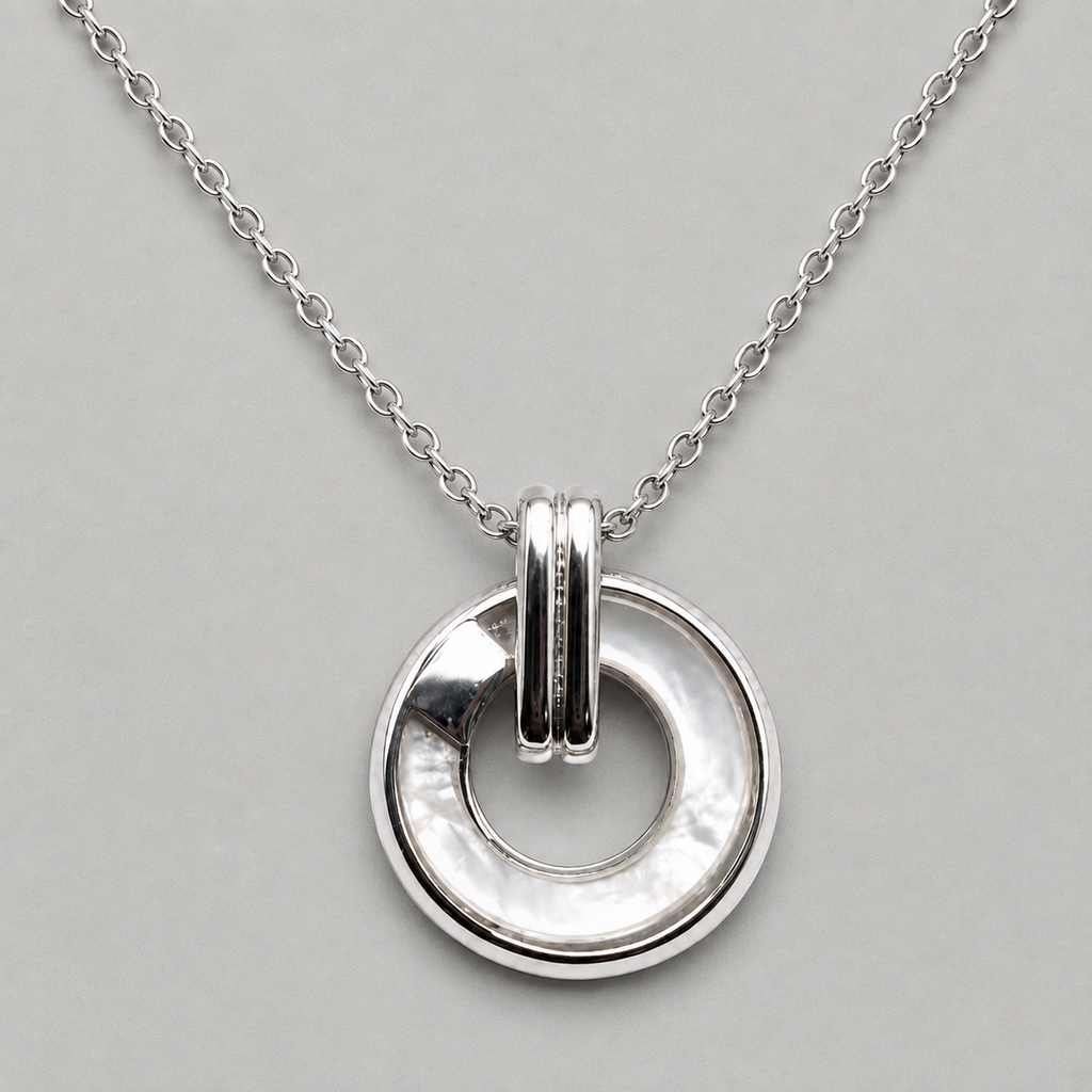Round Circle Pendant Necklace for Women