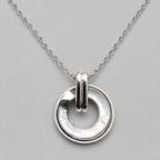 Round Circle Pendant Necklace for Women