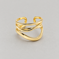 Modern Gold Architectural Statement Ring