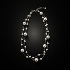 Sleek Silver-Toned Station Necklace