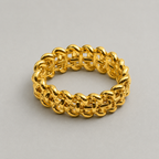 Brilliant Woven Crystal Band Ring