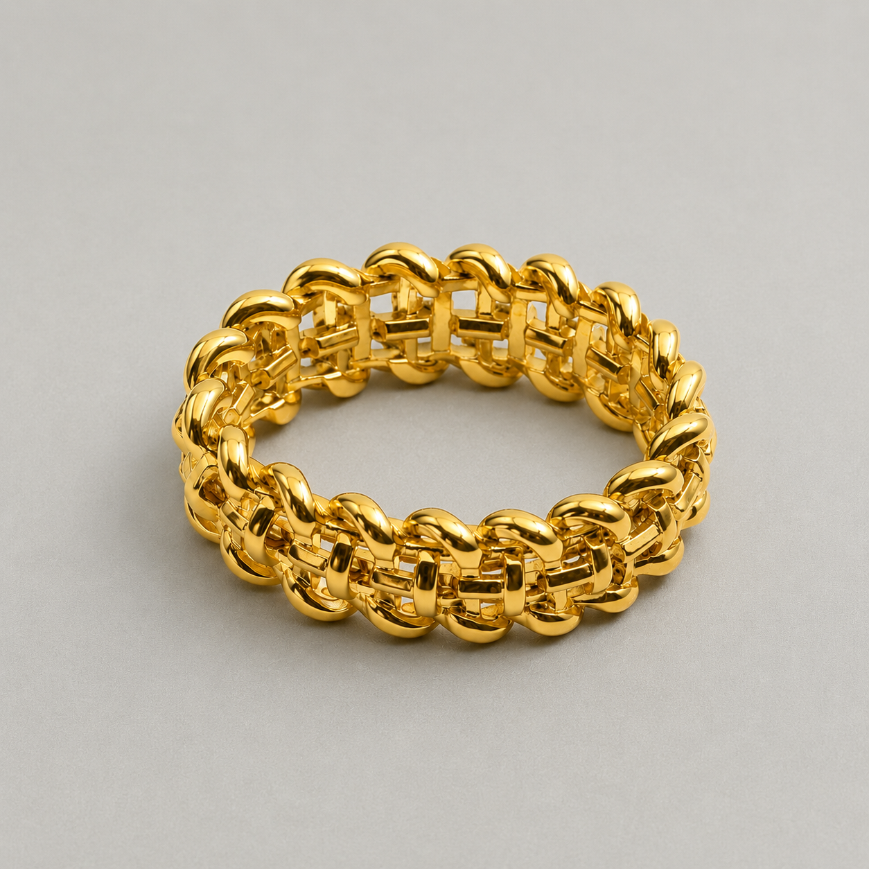 Brilliant Woven Crystal Band Ring