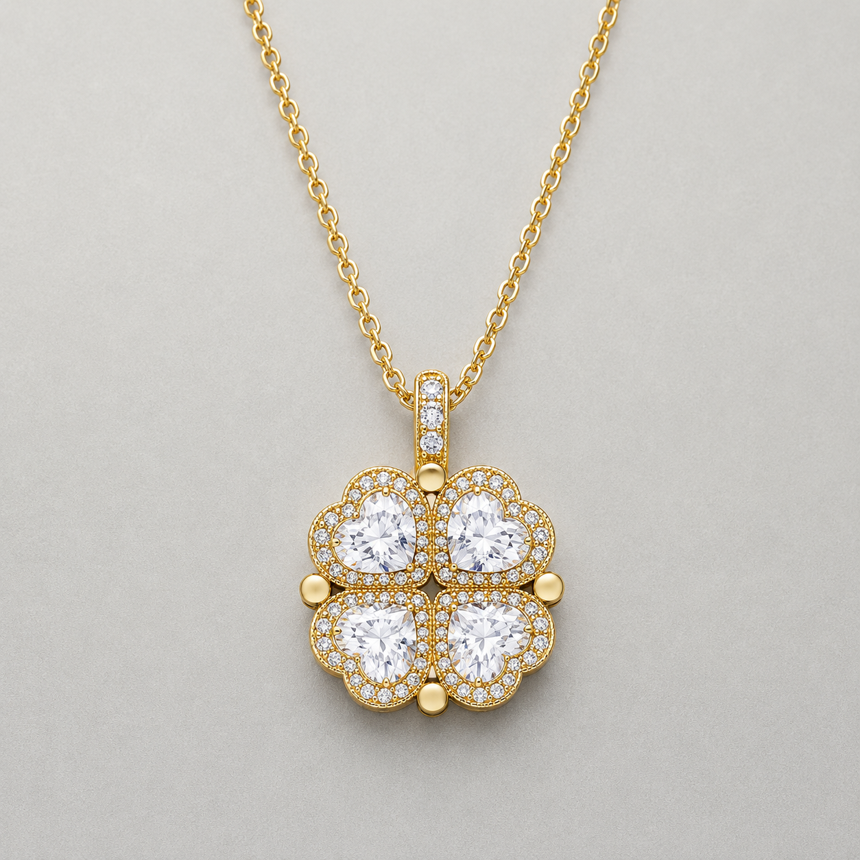 Reversible Clover Pendant Necklace
