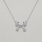 Sophisticated Pavé Ribbon Pendant