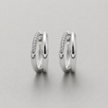 Sterling Silver Double-Row Huggies earings