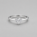 Sterling Silver Heart Solitaire Ring
