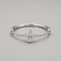 Sterling Silver Starburst Chain Ring