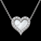 Romantic Heart Halo Inlay Necklace