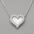Romantic Heart Halo Inlay Necklace