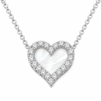 Romantic Heart Halo Inlay Necklace
